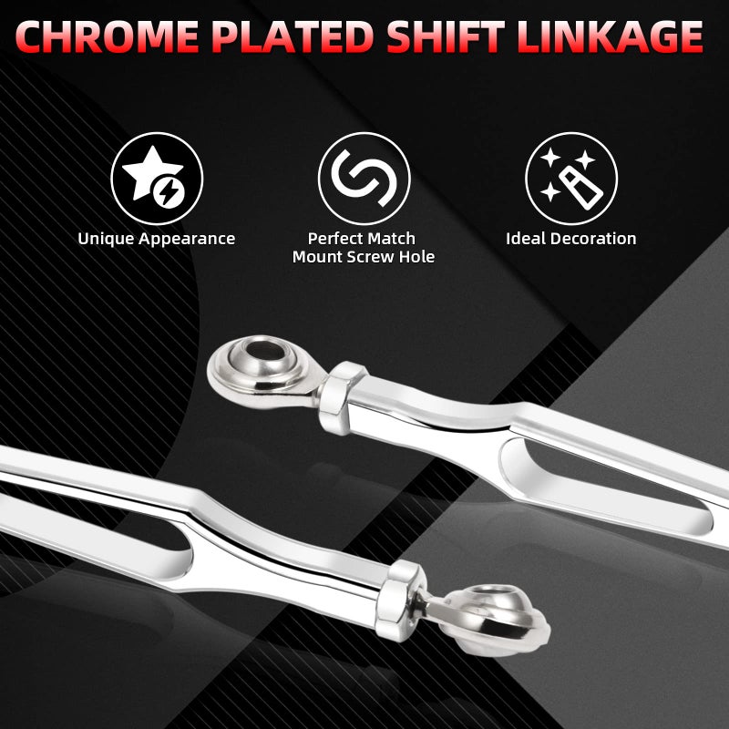 Amazicha Chrome Gear Shift Linkage Compatible for Harley Davidson Softail Dyna Touring Road King Electra Street Glide Tri Glide 1986-later - Image 4